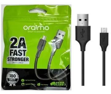 Oraimo Quality Fast Charging USB For All Android Phones & Data Transfer Black M