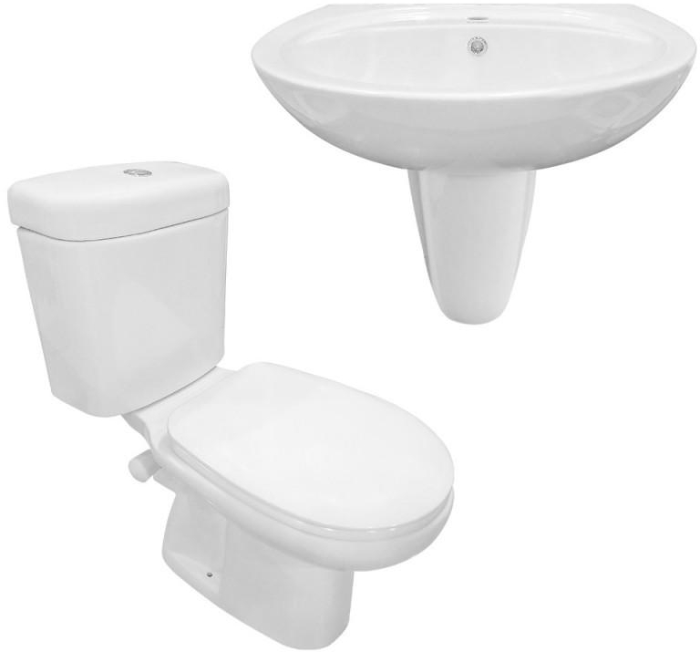 Bathroom set Komodo toilet with basin with wall pedestal 60 cm Duravit