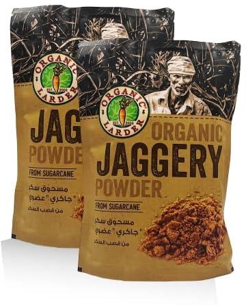 Organic Jaggery Powder, Organic Larder, 500g (Pack of 2)