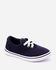Modern Teens Synthetic Lace up Shoes - Navy Blue & White
