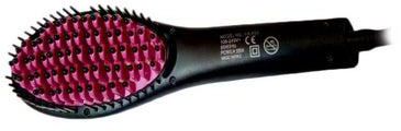 Electric Thermal Hair Brush With LCD Screen Black/Red