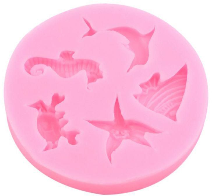 Silicone Cake Mould Pink 5.5x5.5x1 centimeter