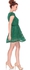شيخة لندن فستان للنساء مقاس S/M , اخضر - فستان كسرات