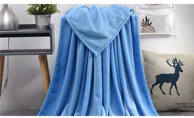 24 7 FASHION Fleece Blanket Light Blue