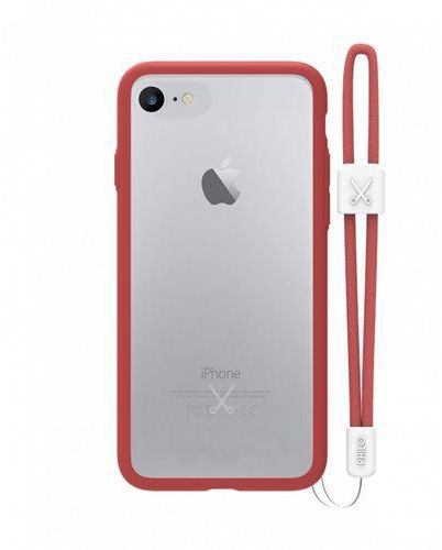 Philo Slim Bumper Soft TPU Ultra Thin Transparent Bumper Case for Apple iPhone 7 - Red