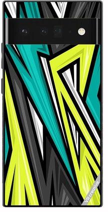 Protective Case Cover For Google Pixel 6a Texture Sports Racing Style Vector Design Multicolour