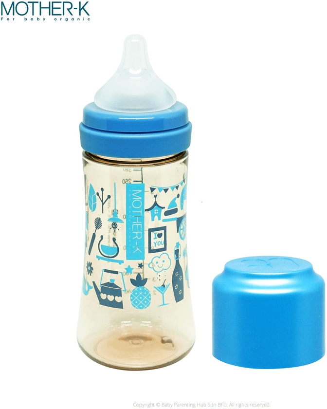 Mother-K Feeding Bottle PPSU 280ml (Blue)