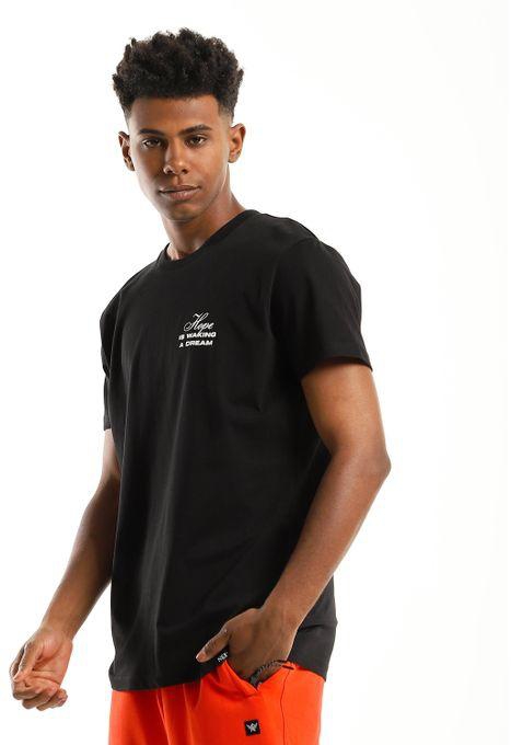 Nexx Jeans "Hope Is My Motivation" Multi-Printed Slip On T-Shirt - Black