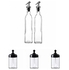 Oil-Vinegar Set Of 2 Bottels 500ml Dispenser And 3 Spice Jars With Spoons - Clear