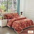 Maylee 7 in 1 Brown Floral Comforter with Fitted Bed Sheet Bolster Case
