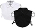 ELECDON 2 Pcs Fashion Elegant Basic Shirts Fake False Collar for Women Girls Dresses Sweaters Blouse Office Leisure Business Banquet Daily Wearing Black + White