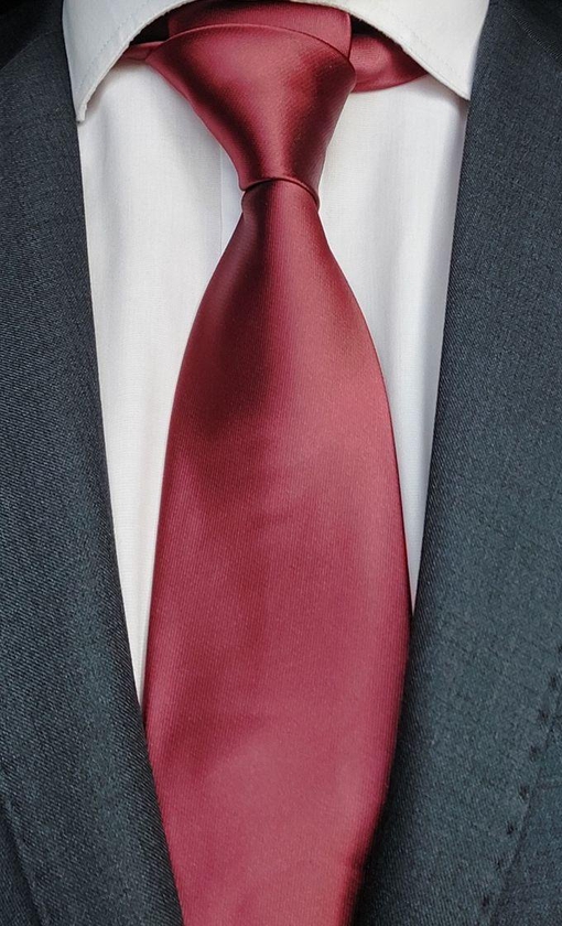 Maroon Plain Neck Tie For Men