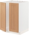 METOD Base cabinet for sink + 2 doors - white/Vedhamn oak 60x60 cm