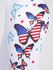 Plus Size & Curve American Flag Butterfly Patriotic Capri Leggings - 3x | Us 22-24