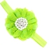 Stretchy Lace Flower Deisgn Headband Green