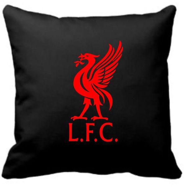 Liverpool Lite Black Football Club Throw Pillow