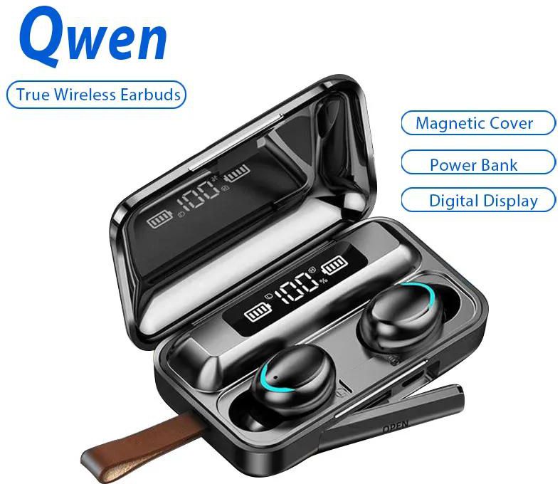 Qwen F9-5 True Wireless Earbuds Bluetooth Earphones Led Display With Power Bank