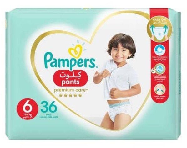 Pampers Premium Care Pants - Size 6 - +16Kg – 36 Diapers