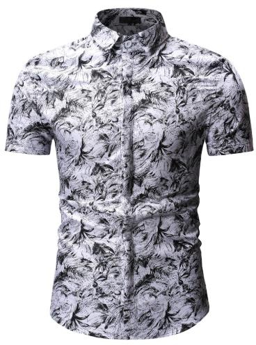 Kemeja Batik Men's Casual Summer Floral Shirt Code-53 - 5 Sizes