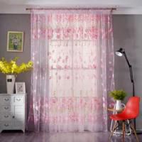 Deals For Less Luna Home, Tulip Tulle, Window Sheer Curtains Set Of 2 Pieces, Pink Color
