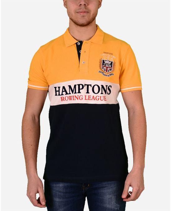 Town Team Patches Polo Shirt - Yellow