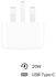20W USB-C 3-Pin Power Adapter White