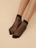 Transparent Elastic Sheer Socks Dots Pattern Ankle High Black 10 Pair