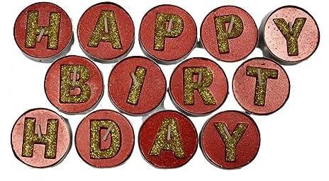 Happy Birthday Candles Set Of 13 - Red