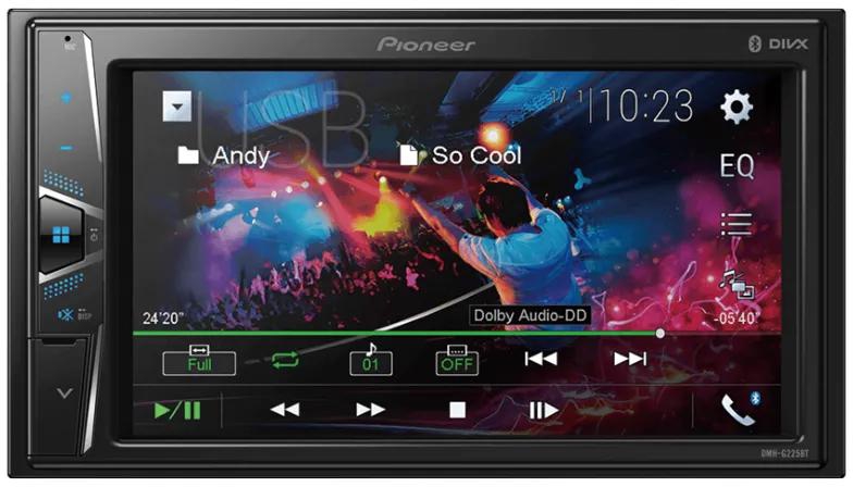 Pioneer Car Radio DMH-G225BT with Bluetooth USB AUX Input Reverse Camera Input one year warranty