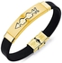 JewelOra OPH-1021 Gold Plated Stainless Steel Jewelry Bracelet For Men