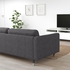 LANDSKRONA 3-seat sofa - Gunnared dark grey/metal