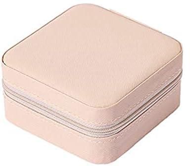Beauenty Jewelry Storage Box, Square PU leather Small Portable Home Travel Convenient to Carry and Store Girls Earrings, Necklaces, Rings, Iewelry and Other Accessories Travel Jewelry Storage Box