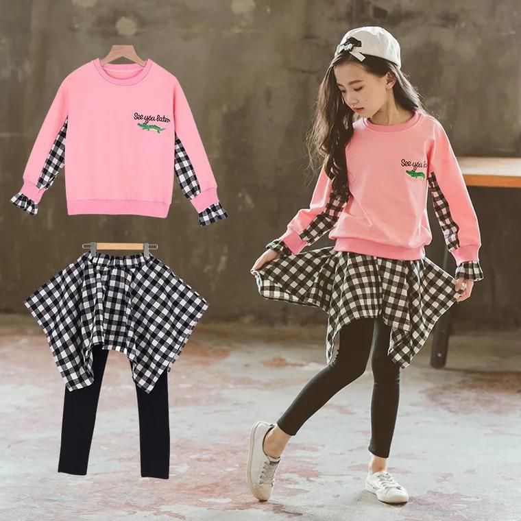 Koolkidzstore 2019 Korean Style Girls Long Sleeve Suit False Dress 4-12 - 7 Sizes (3 Colors)