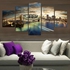 Generic 5PCS Panel Home Decor Wall Oil New York City Night View Unframed Paint