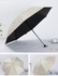 Compact Folding 8 Ribs Sun and Rain Proof Travel Outdoor Umbrella Beige