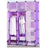 TC Portable 3-Column Plastic Wardrobes Purple