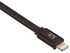 Kit IP5USBALUBK Premium Lightning USB Cable 1m Flat Metallic MFI Black