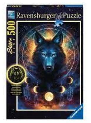 Trh Ravensburger Glowing Wolf Star Line 500 Pcs