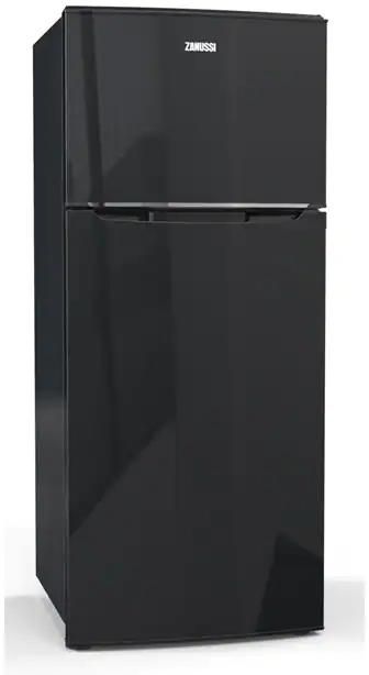 Zanussi 437L 2-door top freezer refrigerator - Black