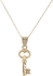 Vevian necklace 18k Gold with Engraved Key pendant For Women, NE003