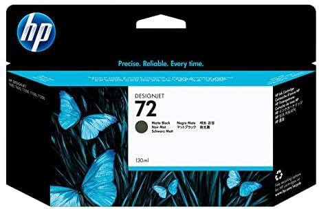 HP 72 C9403A Matte Black 130-ml Genuine HP DesignJet Ink Cartridge with HP Ink, for T2300 eMFP, T1300, T1200, T1120, T1100, T1100 MFP, T795, T790, T770, T620, T610 & T600 Large Format Plotter Printers