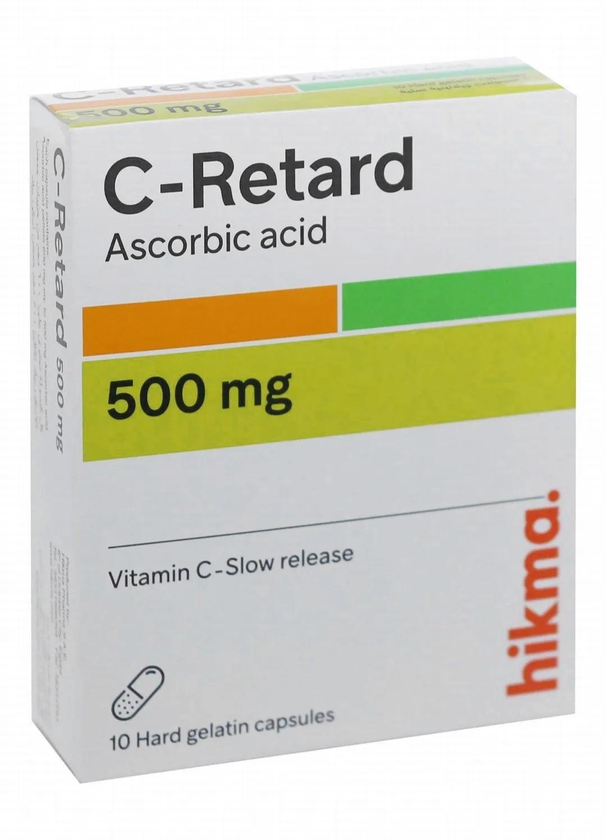 C-Retard | Vitamin C 500mg | 10 Caps Slow Release
