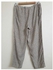 100% Silk Pants Straight Drawstring Waist Plus Size Trousers -Grey/Beige