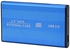 Nanotek Ultra Slim USB 3.0 to 2.5-Inch SATA External Aluminum Hard Drive Enclosure and Carrying bag - Blue (HDD Not Included)
