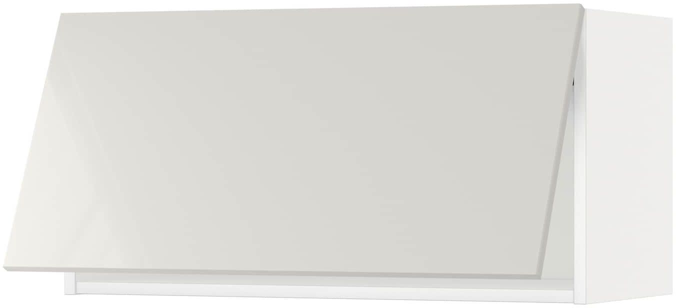 METOD Wall cabinet horizontal - white/Ringhult light grey 80x40 cm