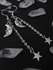 Gothic Moon and Stars Long Chain Earrings