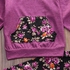 Fashion Newborn Infant Baby Girl Tops Hoodie+Floral Pants 2PCS Outfits Clothes Set - Purple