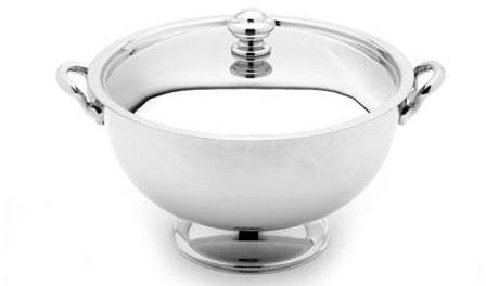 Silver Plated Soup Bowl with Cover