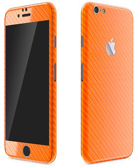 SlickWraps Carbon Fiber for iPhone 6 Orange