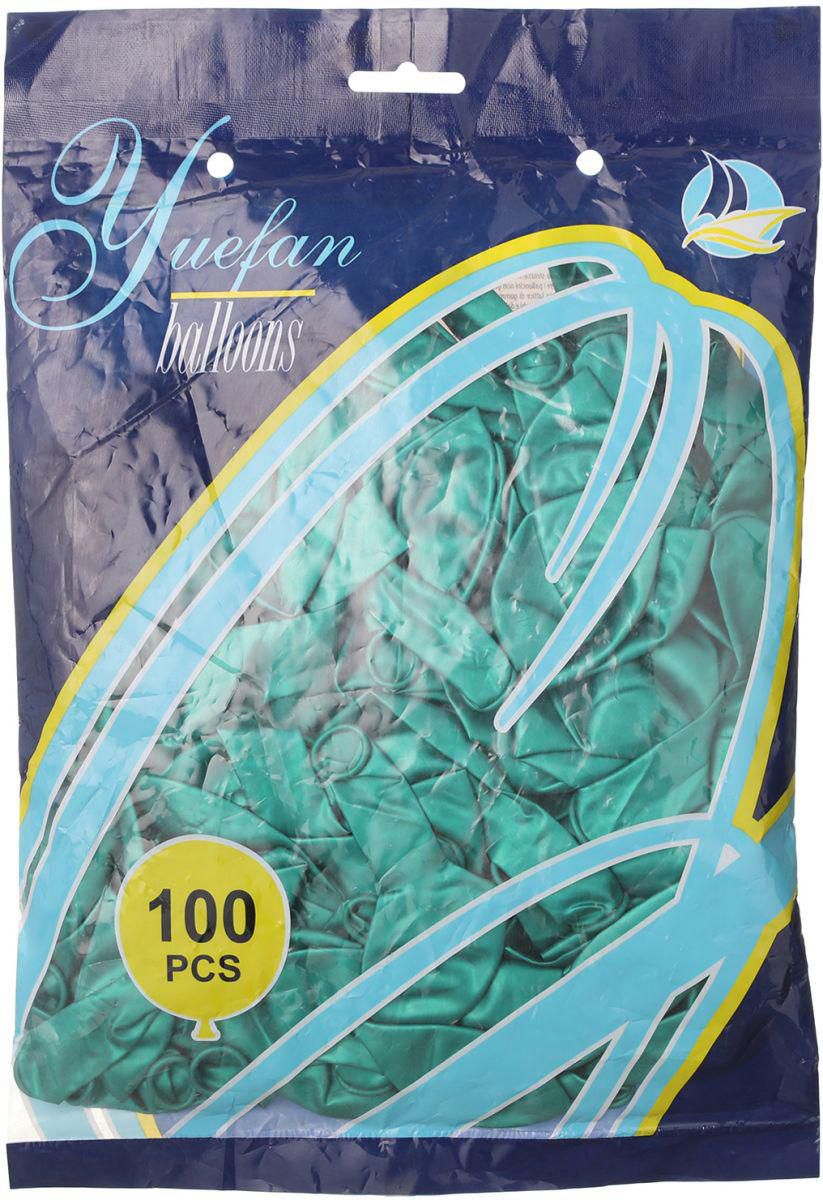 Yuefan Balloons Latex Balloon, 100 Pieces - Green